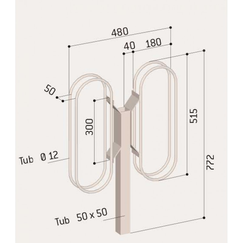 Aparcabicicletes orientable